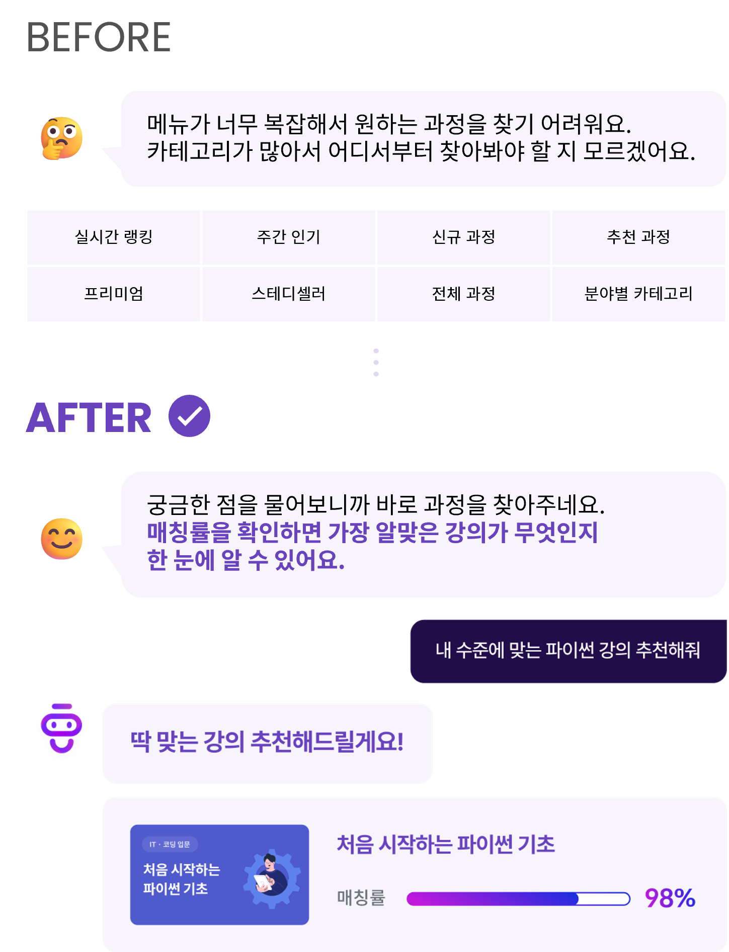 챗봇형 UI 예시
